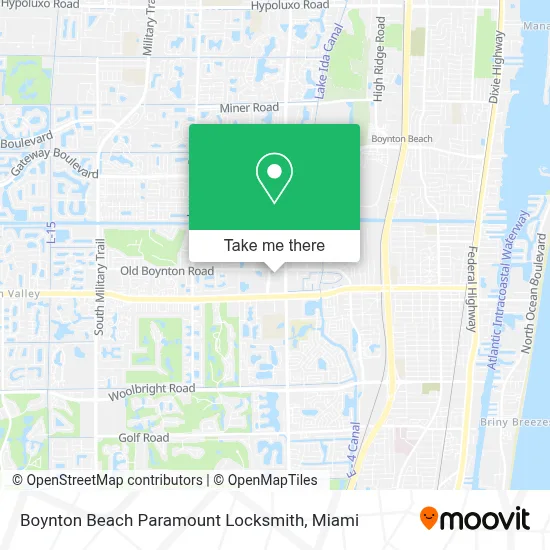 Boynton Beach Paramount Locksmith map