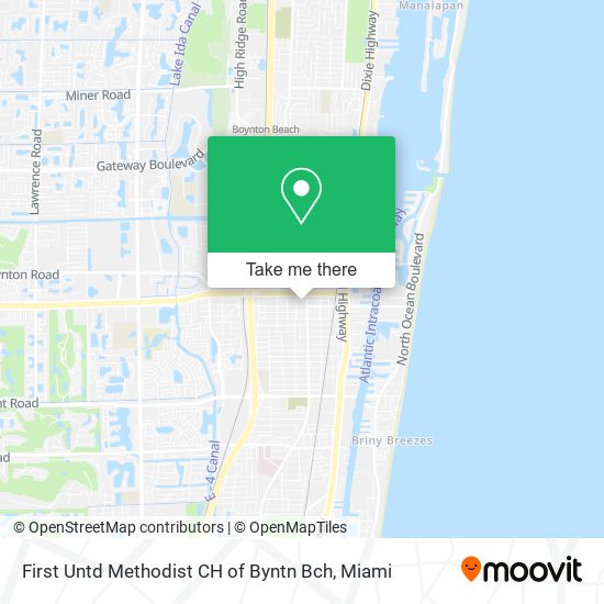 First Untd Methodist CH of Byntn Bch map