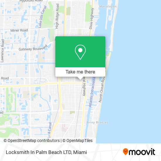 Locksmith In Palm Beach LTD map