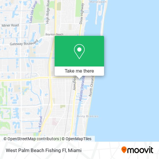 Mapa de West Palm Beach Fishing Fl