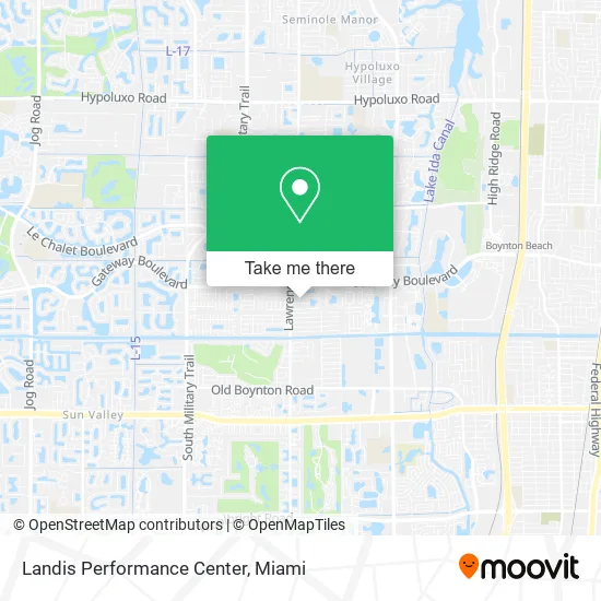 Landis Performance Center map