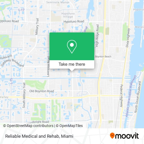 Mapa de Reliable Medical and Rehab