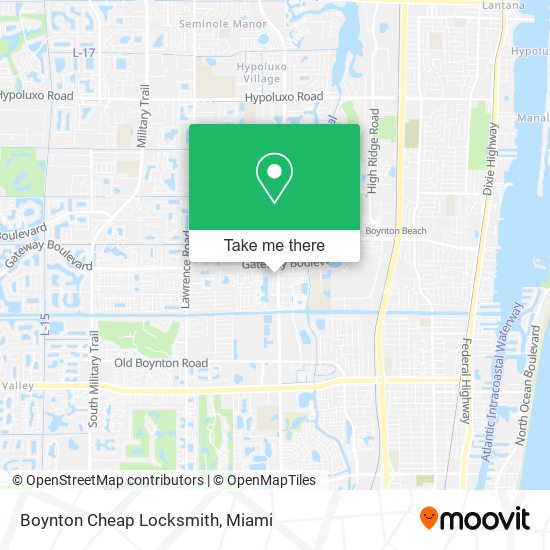 Boynton Cheap Locksmith map