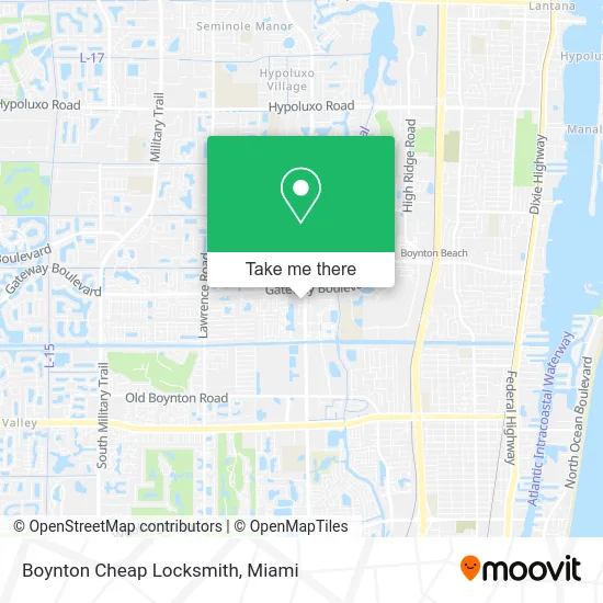 Boynton Cheap Locksmith map