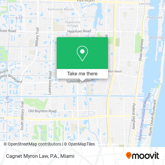 Mapa de Cagnet Myron Law, P.A.