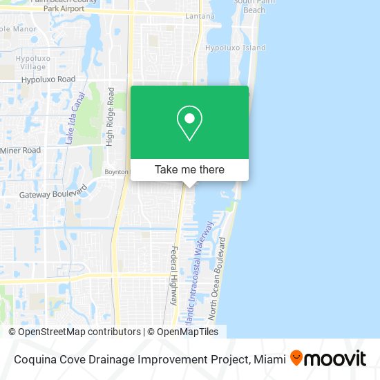 Coquina Cove Drainage Improvement Project map