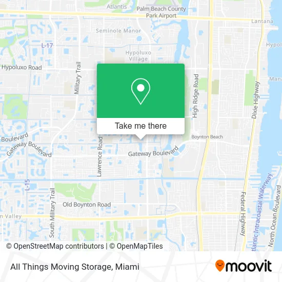 All Things Moving Storage map