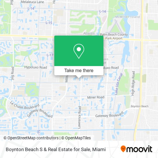 Mapa de Boynton Beach S & Real Estate for Sale