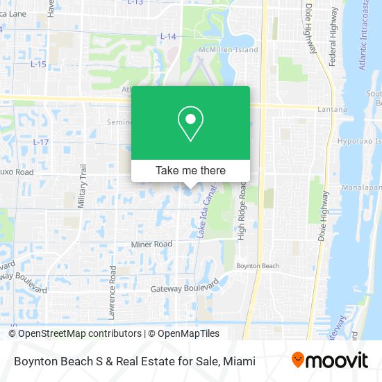 Boynton Beach S & Real Estate for Sale map