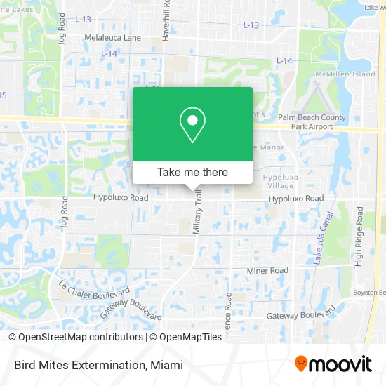 Bird Mites Extermination map