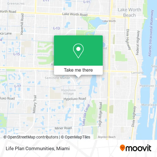 Life Plan Communities map