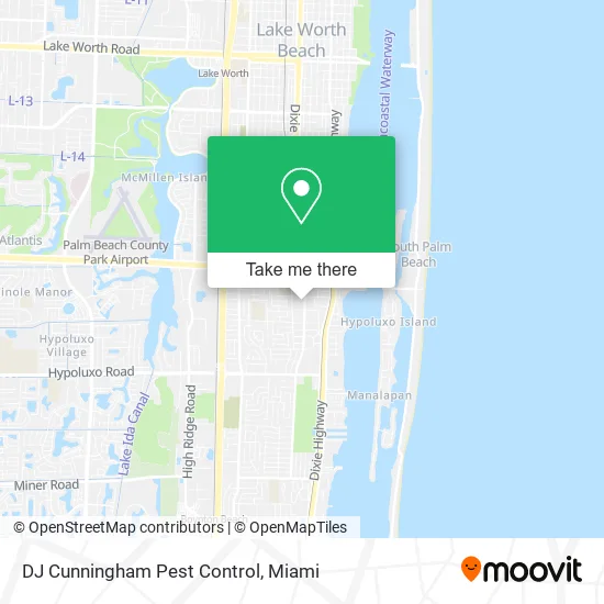 Mapa de DJ Cunningham Pest Control