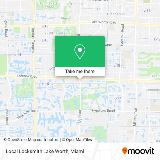 Local Locksmith Lake Worth map