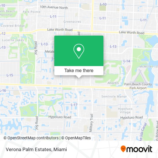 Verona Palm Estates map