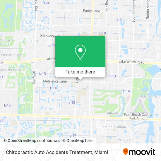 Chiropractic Auto Accidents Treatment map