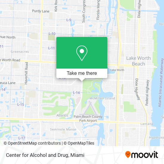 Center for Alcohol and Drug map