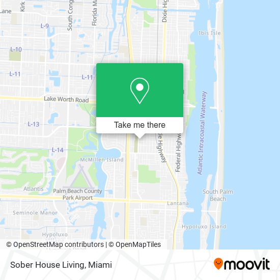 Sober House Living map