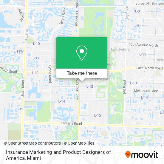 Mapa de Insurance Marketing and Product Designers of America