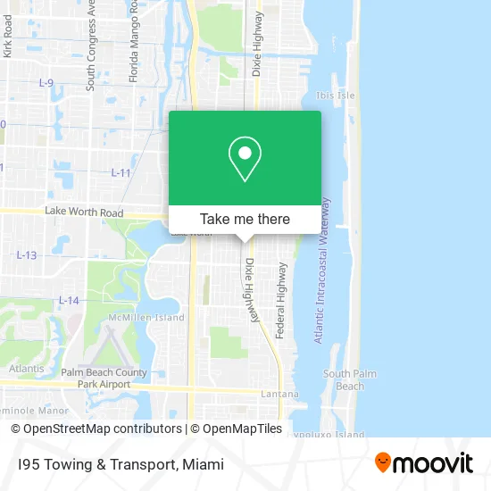 I95 Towing & Transport map