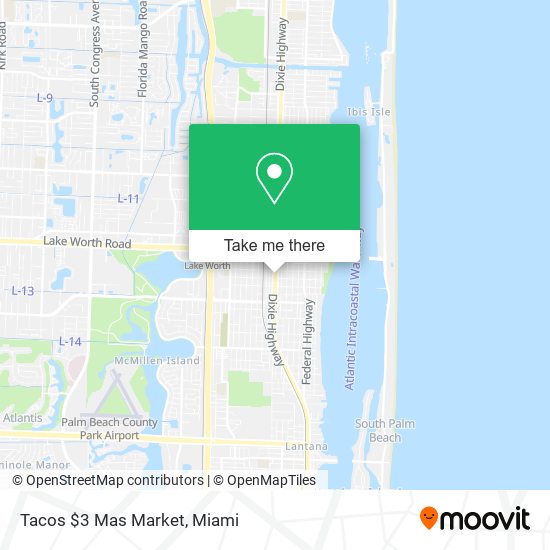 Mapa de Tacos $3 Mas Market