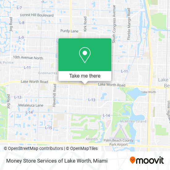 Mapa de Money Store Services of Lake Worth