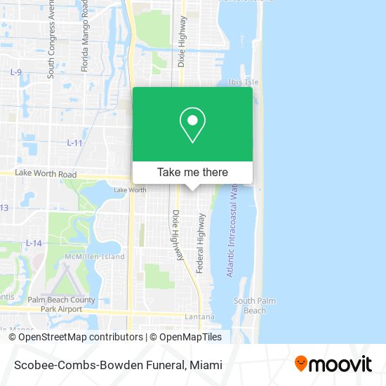 Mapa de Scobee-Combs-Bowden Funeral