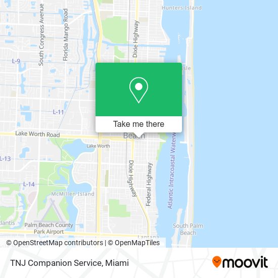 Mapa de TNJ Companion Service