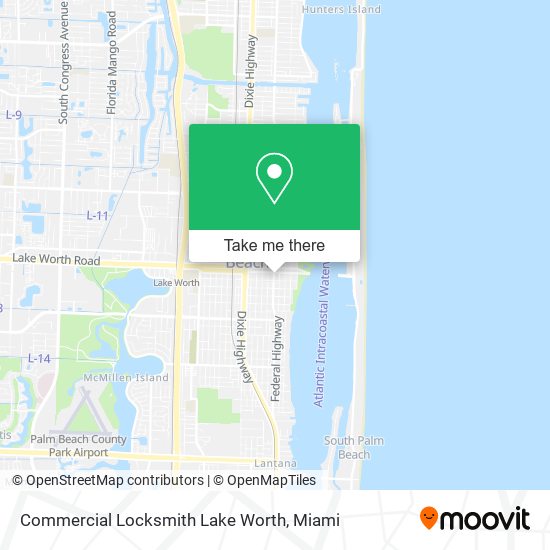 Commercial Locksmith Lake Worth map