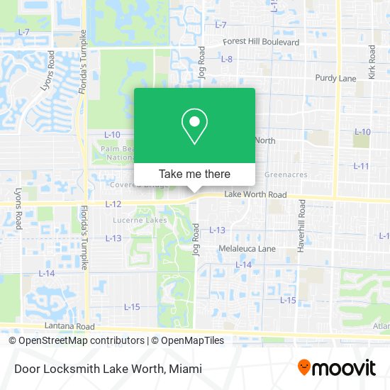 Door Locksmith Lake Worth map