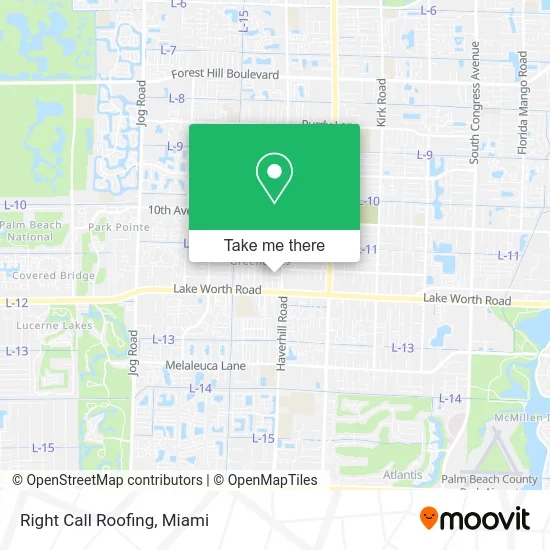 Right Call Roofing map