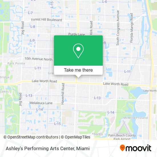 Ashley's Performing Arts Center map