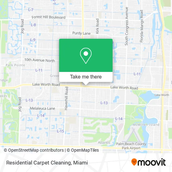Residential Carpet Cleaning map