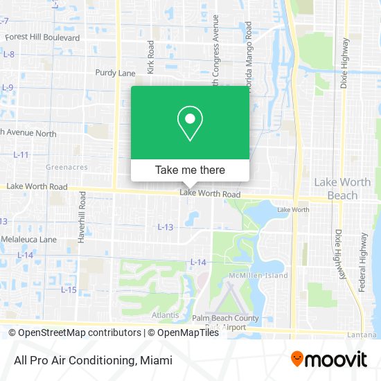 All Pro Air Conditioning map