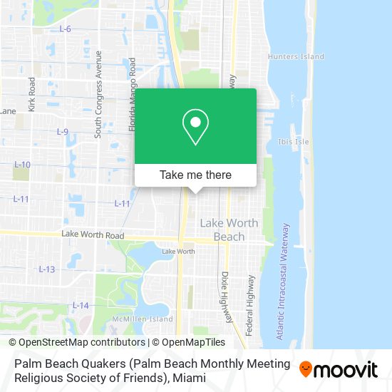 Mapa de Palm Beach Quakers (Palm Beach Monthly Meeting Religious Society of Friends)