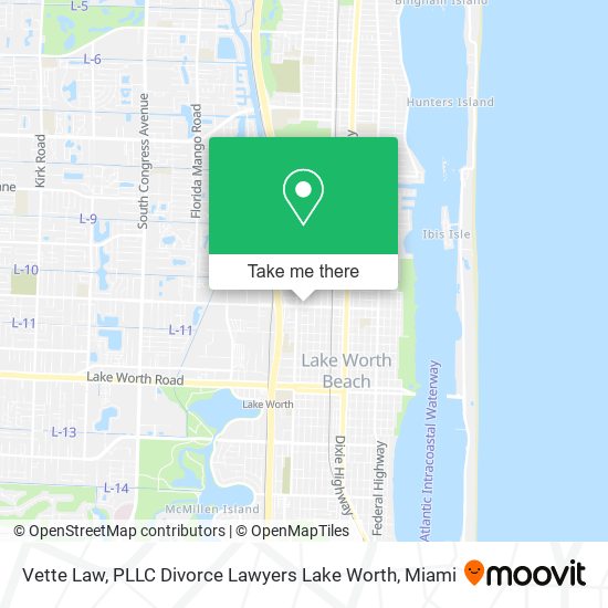 Mapa de Vette Law, PLLC Divorce Lawyers Lake Worth