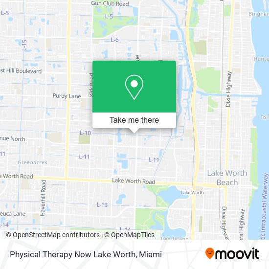 Physical Therapy Now Lake Worth map