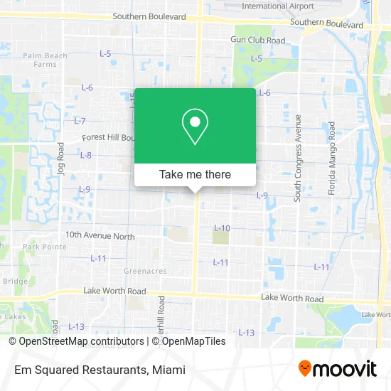 Em Squared Restaurants map