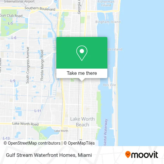 Gulf Stream Waterfront Homes map