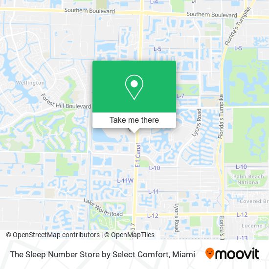 The Sleep Number Store by Select Comfort map