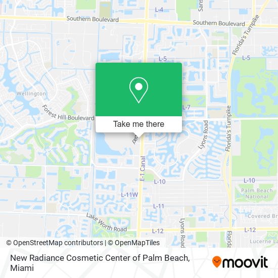 Mapa de New Radiance Cosmetic Center of Palm Beach