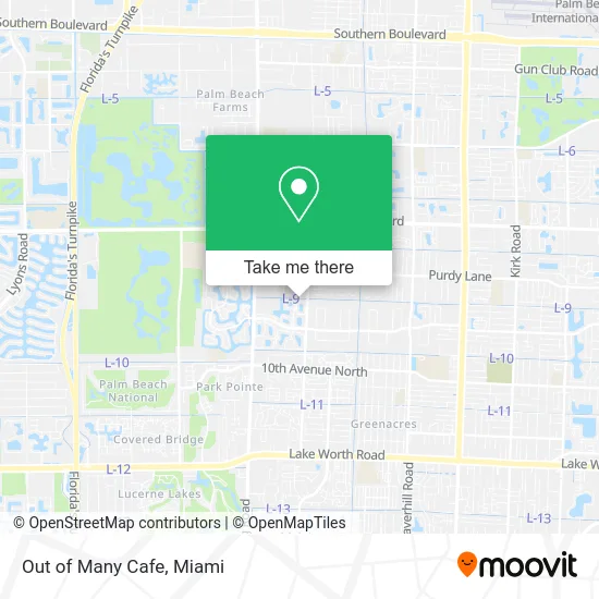 Out of Many Cafe map