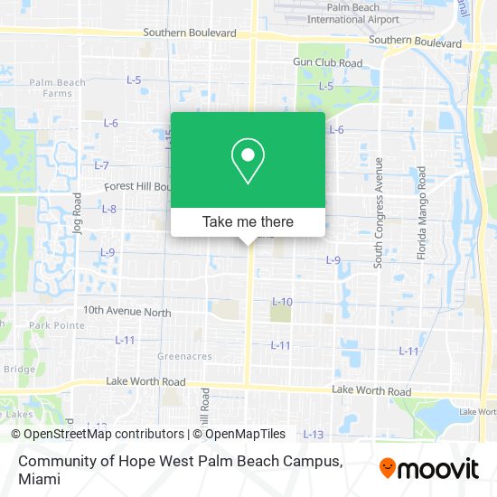 Community of Hope West Palm Beach Campus map
