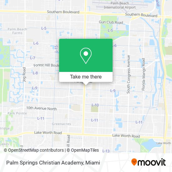 Mapa de Palm Springs Christian Academy