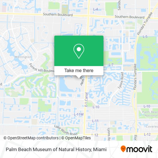 Palm Beach Museum of Natural History map