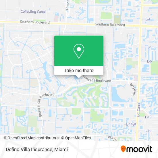 Defino Villa Insurance map