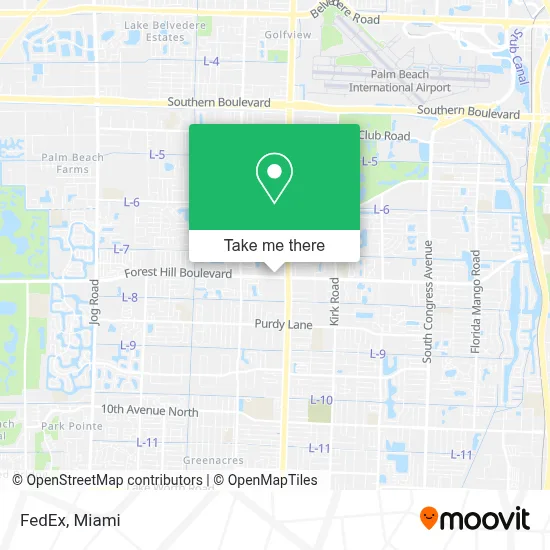 FedEx map