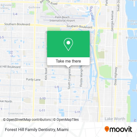 Forest Hill Family Dentistry map