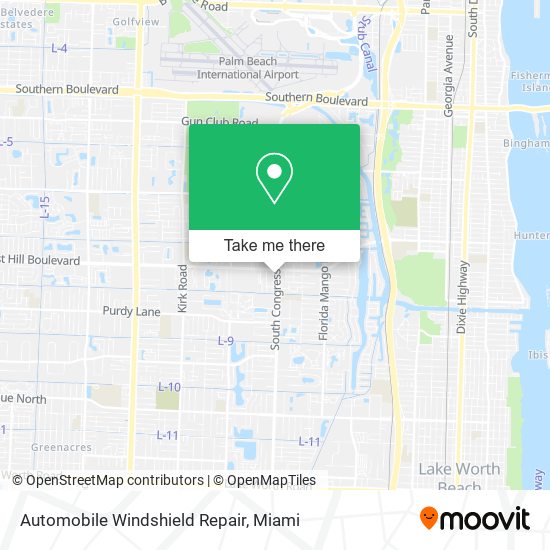 Automobile Windshield Repair map