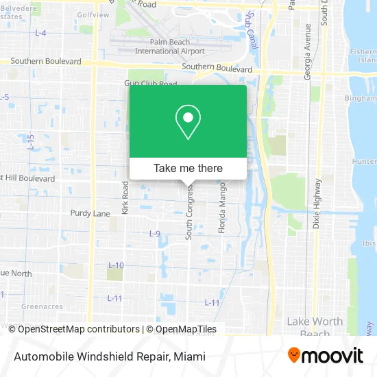 Automobile Windshield Repair map