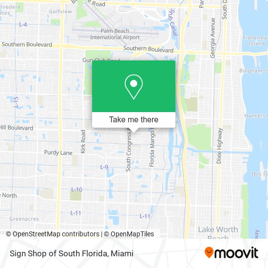 Mapa de Sign Shop of South Florida